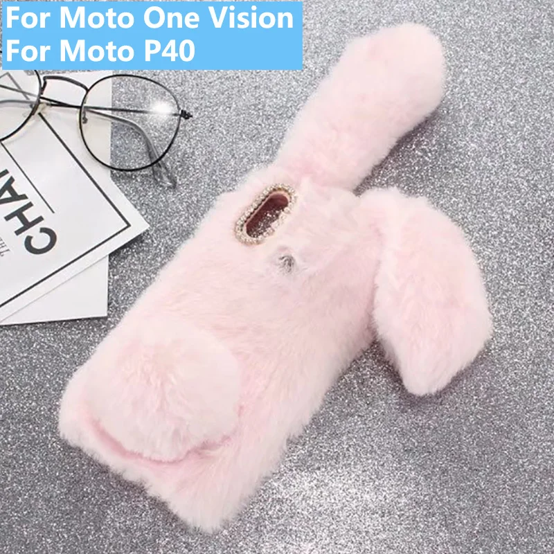 Plush Bunny Case for Moto One Vision Soft Fur Cute 3D Rabbit Ears TPU Diamond Phone Case Cover For Motorola Moto P40
Plush Bunny Case for Moto One Vision Soft Fur Cute 3D Rabbit Ears TPU Diamond Phone Case Cover For Motorola Moto P40