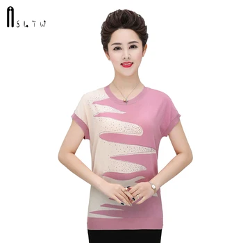 ASLTW Women Clothes 2019 Summer Geometric Short Sleeve T-shirts For Women New Harajuku Tops Plus Size Thin Knitted T Shirt
ASLTW Women Clothes 2019 Summer Geometric Short Sleeve T-shirts For Women New Harajuku Tops Plus Size Thin Knitted T Shirt