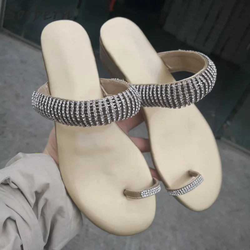 Sorbern Low Heel Wedge Women Sandals Flip Flop Crystals Slip On Sandals Slingbacks Slides Females Custom Colors Big Size 10
Sorbern Low Heel Wedge Women Sandals Flip Flop Crystals Slip On Sandals Slingbacks Slides Females Custom Colors Big Size 10