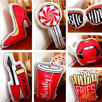 candice guo! Super funny plush toy fries glasses high heeled shoes lip heart lollipop stuffed sofa pillow birthday gift red 1pc
candice guo! Super funny plush toy fries glasses high heeled shoes lip heart lollipop stuffed sofa pillow birthday gift red 1pc