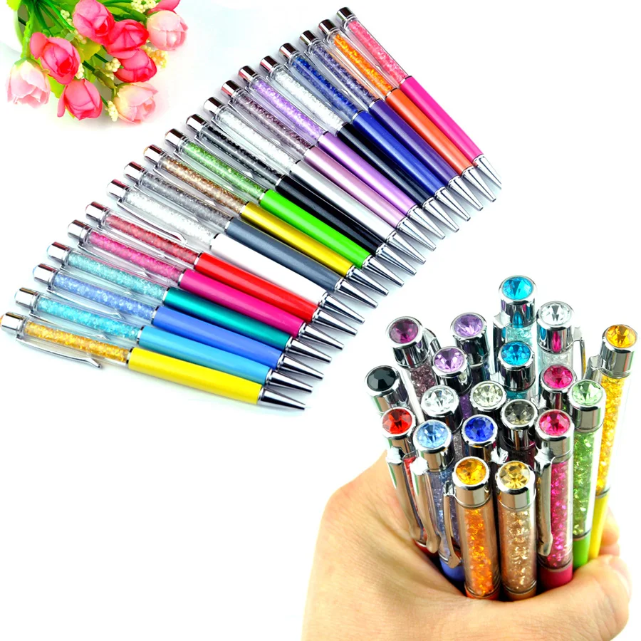 100Pcs/Lot Jewelry Crystal Elements Roller Office School Ballpoint Pen Lady Novelty Gift Can Be With Velvet Bag Your Logo
100Pcs/Lot Jewelry Crystal Elements Roller Office School Ballpoint Pen Lady Novelty Gift Can Be With Velvet Bag Your Logo