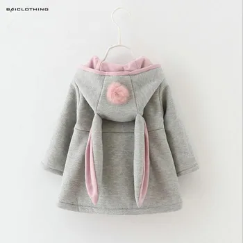 Winter Autumn Rabbit Ear Hooded Girl Coat Children Outerwear Kids Clothing Baby Girl Jacket Elegant Coat Retail
Winter Autumn Rabbit Ear Hooded Girl Coat Children Outerwear Kids Clothing Baby Girl Jacket Elegant Coat Retail