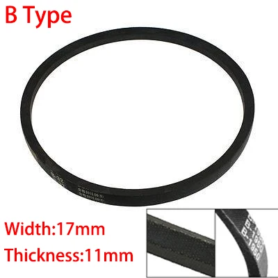 

B 2413 2438 2450 2464 17mm Width 11mm Thickness Rubber Groove Cogged Machinery Drive Transmission Band Wedge Vee V Timing Belt