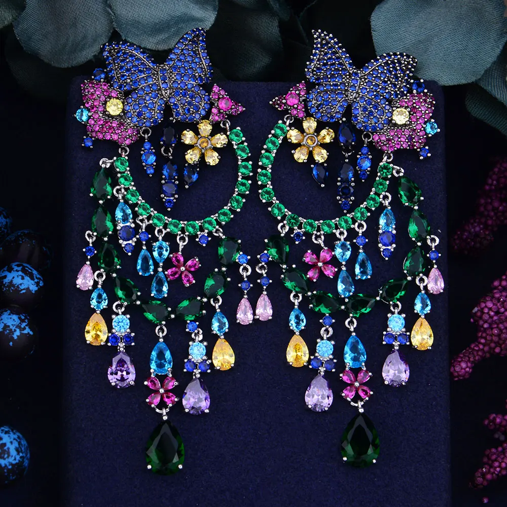 GODKI 90mm Butterfly Flower Boom Luxury Trendy Full Mirco Cubic Zirconia Naija Wedding Dress Drop Earring Fashion Jewelry
GODKI 90mm Butterfly Flower Boom Luxury Trendy Full Mirco Cubic Zirconia Naija Wedding Dress Drop Earring Fashion Jewelry