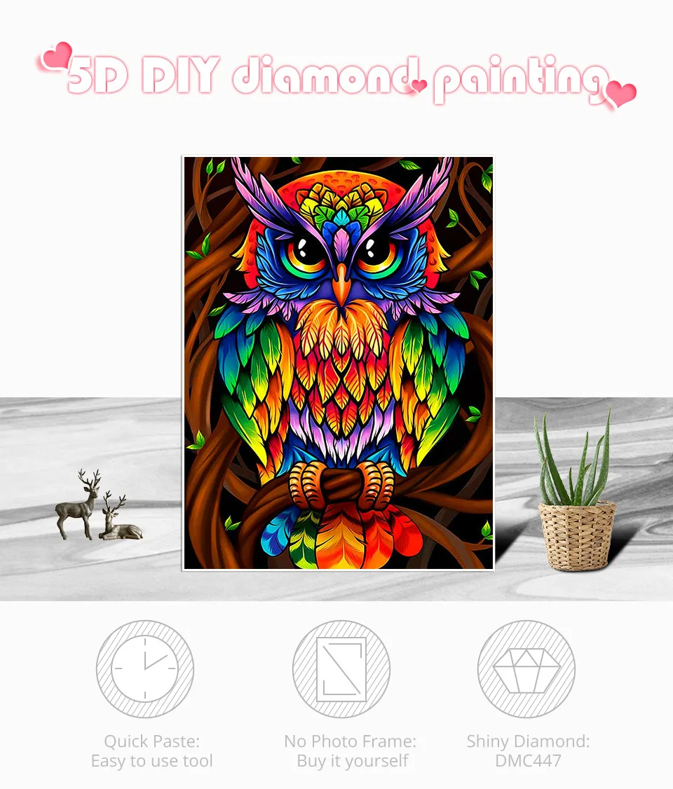 Owl Diamond Painting Kits Home Decoration
