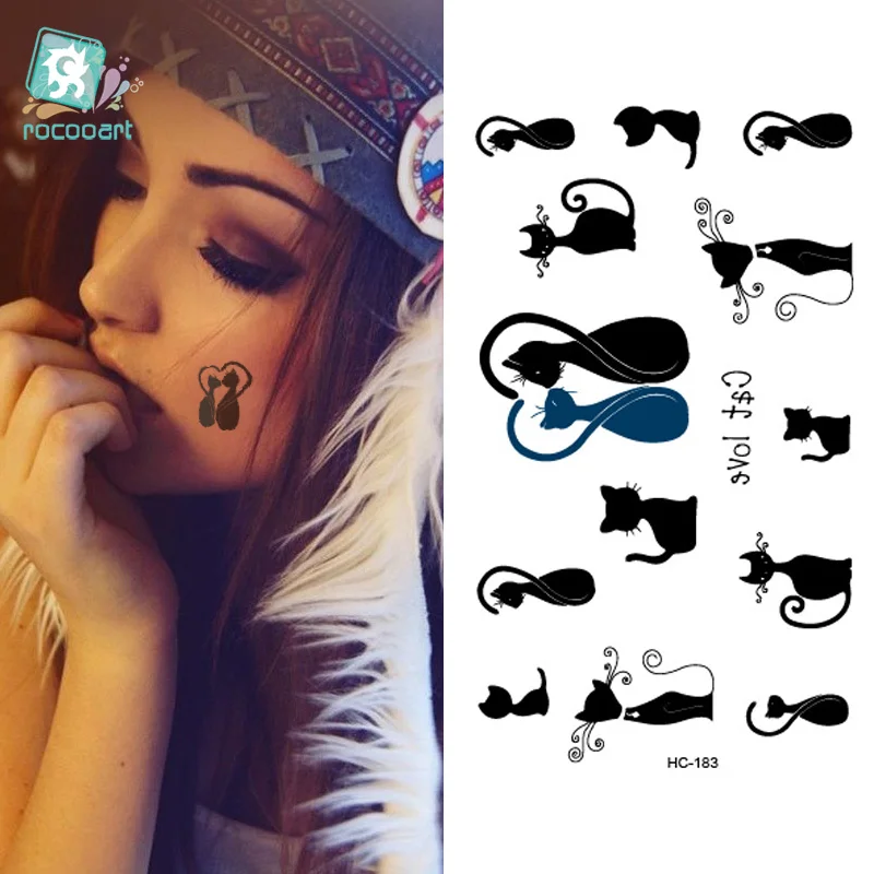HC1183 Waterproof Temporary Tattoo Stickers Men And Women Sexy Of The Neck Behind Cats Personalized Flash Fake Tattoos
HC1183 Waterproof Temporary Tattoo Stickers Men And Women Sexy Of The Neck Behind Cats Personalized Flash Fake Tattoos