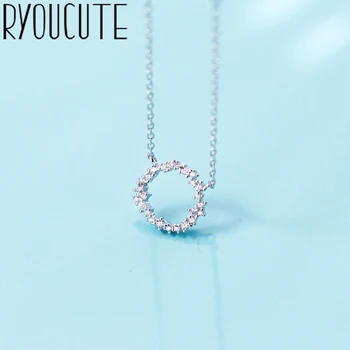 RYOUCUTE 100% Real Pure Silver Color Jewelry Long Zirconia Circle Round Choker Necklaces For Women Gifts Kolye Collar
RYOUCUTE 100% Real Pure Silver Color Jewelry Long Zirconia Circle Round Choker Necklaces For Women Gifts Kolye Collar