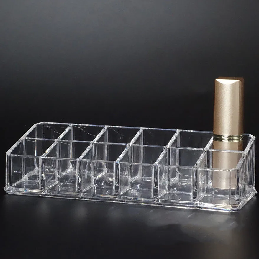 12 Grid Acrylic Lipstick Holder Cosmetics Organizer Brush Holder Makeup Storage Corganizer Box For Storage Of Cosmetics 
12 Grid Acrylic Lipstick Holder Cosmetics Organizer Brush Holder Makeup Storage Corganizer Box For Storage Of Cosmetics