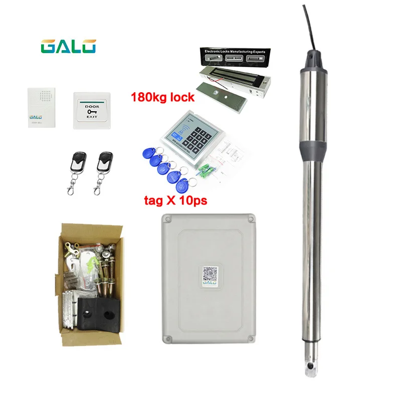 Commercial Linear Actuator DC Worm Gear Automatic single Swing Gate Opener with 180kg(400lbs) Electromagnetic lock
Commercial Linear Actuator DC Worm Gear Automatic single Swing Gate Opener with 180kg(400lbs) Electromagnetic lock