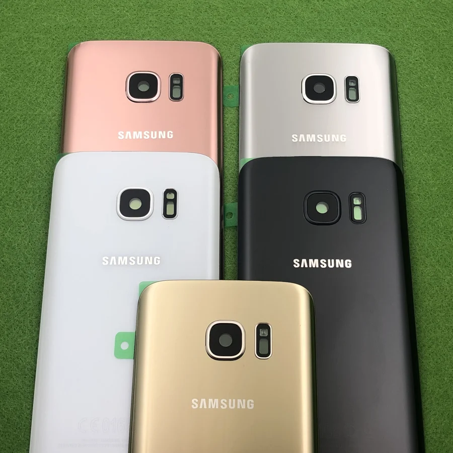 Оригинал для SAMSUNG Galaxy S7 G930 SM G930F Edge G935 G935F Задняя стеклянная крышка батарейного