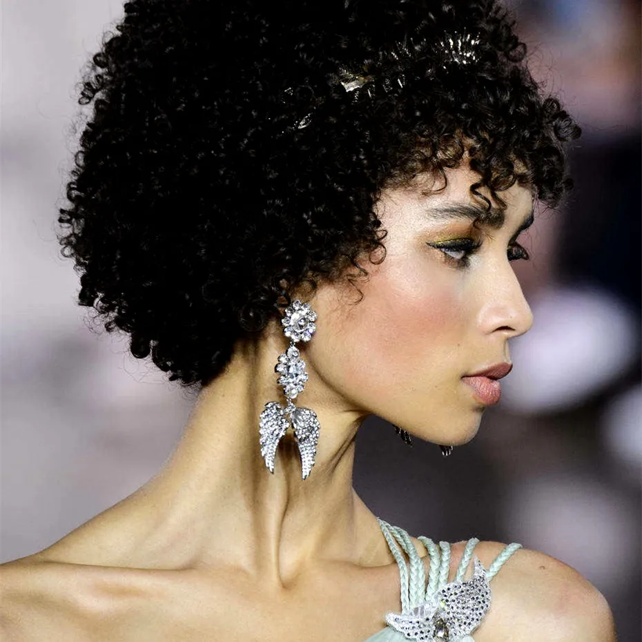 2019 New Fashion Show Crystal Rhinestone Wings Dangle Earrings for Women Fashion Jewelry Baroque Statement Earrings Accessories
2019 New Fashion Show Crystal Rhinestone Wings Dangle Earrings for Women Fashion Jewelry Baroque Statement Earrings Accessories