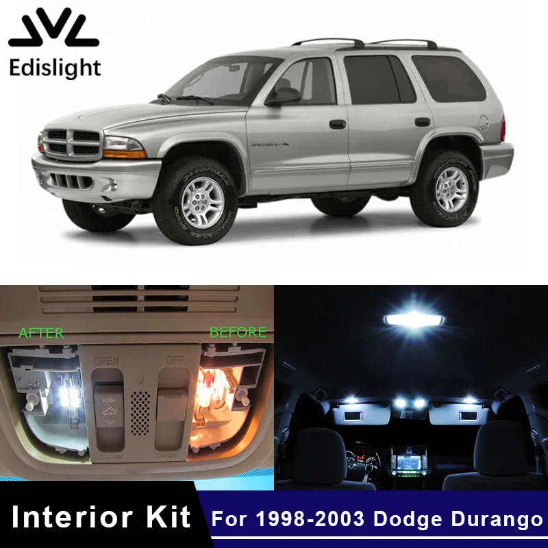 Edislight 10Pcs White Ice Blue Canbus LED Lamp Car Bulbs Interior Package Kit For 1998-2003 Dodge Durango Map Dome Glove Light
Edislight 10Pcs White Ice Blue Canbus LED Lamp Car Bulbs Interior Package Kit For 1998-2003 Dodge Durango Map Dome Glove Light