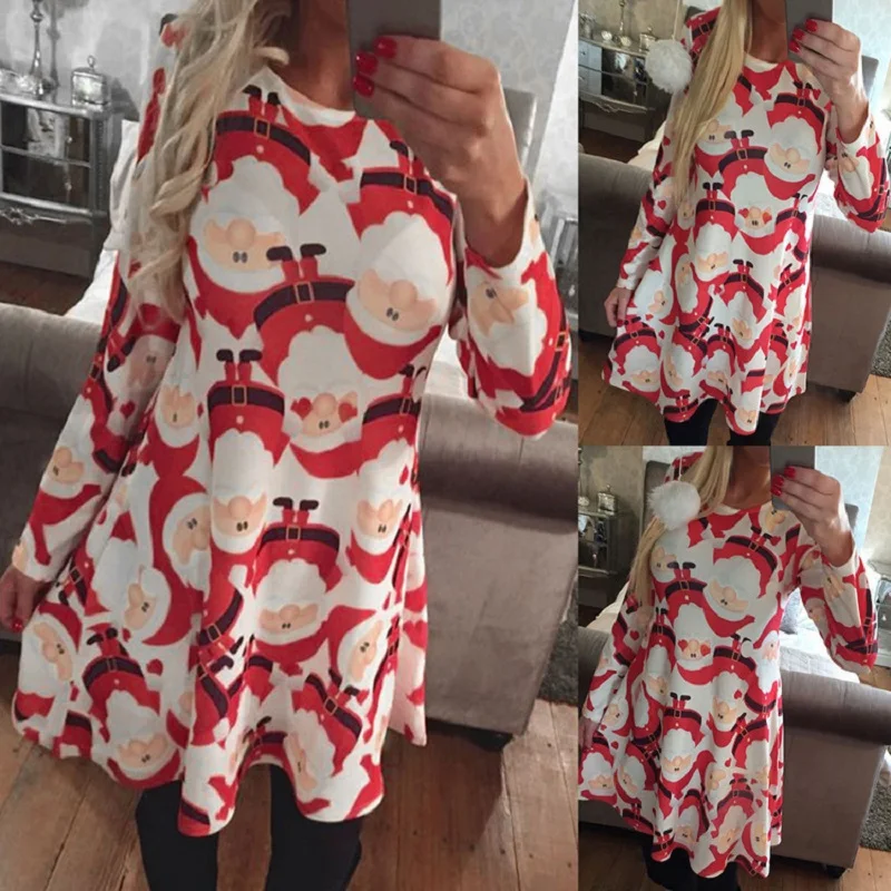 2019 Autumn Large Size Women Dress Casual Long Sleeve Cute Santa Claus Snowman Dresses 4XL 5XL Plus Size Loose Ladies Dresses
2019 Autumn Large Size Women Dress Casual Long Sleeve Cute Santa Claus Snowman Dresses 4XL 5XL Plus Size Loose Ladies Dresses