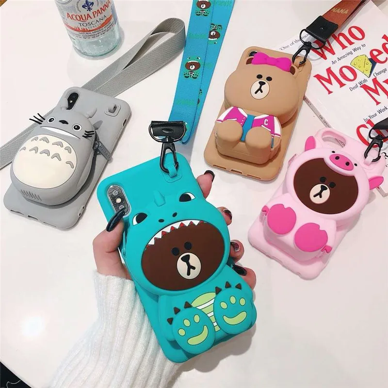 Cute Cartoon 3D Bear Wallet Phone Case For iPhone X XR XS Max 7 8 Plus Soft Silicone Cover For iPhone 8 7 6 6S Plus Back Capa
Cute Cartoon 3D Bear Wallet Phone Case For iPhone X XR XS Max 7 8 Plus Soft Silicone Cover For iPhone 8 7 6 6S Plus Back Capa