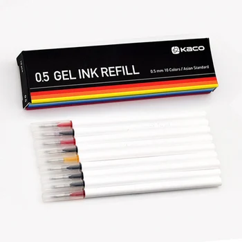10pcs Kaco Asian Standard Gel Pen Cut Ink Refill Colorful/Black/Red/Dark blue/Blue Colors Sign Pen Refills Student Stationery
10pcs Kaco Asian Standard Gel Pen Cut Ink Refill Colorful/Black/Red/Dark blue/Blue Colors Sign Pen Refills Student Stationery