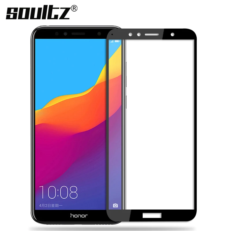 Закаленное стекло Soultz для Huawei honor 7A защитная пленка экрана 5 45 дюйма с полным