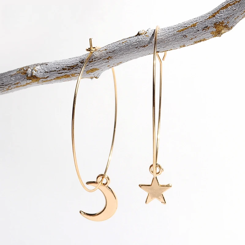 SUKI 2019 New Fashion Women Jewelry Fashion Cute Asymmetric Moon Star Hoop Earrings For Daughter Girls Personality Earrings
SUKI 2019 New Fashion Women Jewelry Fashion Cute Asymmetric Moon Star Hoop Earrings For Daughter Girls Personality Earrings