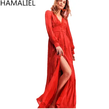 Bohemia Women Dresses 2018 Goddess Orange Cotton Sexy Deep V Neck Long Sleeve Maxi Slim Embroidery Split Long Beach Dresses
Bohemia Women Dresses 2018 Goddess Orange Cotton Sexy Deep V Neck Long Sleeve Maxi Slim Embroidery Split Long Beach Dresses