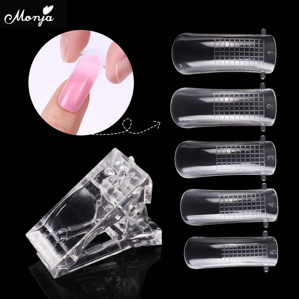 Monja 20/100pcs Nail Art Crystal Plastic False Nail Mold Forms Poly UV Gel Quick Extension Builder Tips Clip DIY Manicure Tools
Monja 20/100pcs Nail Art Crystal Plastic False Nail Mold Forms Poly UV Gel Quick Extension Builder Tips Clip DIY Manicure Tools