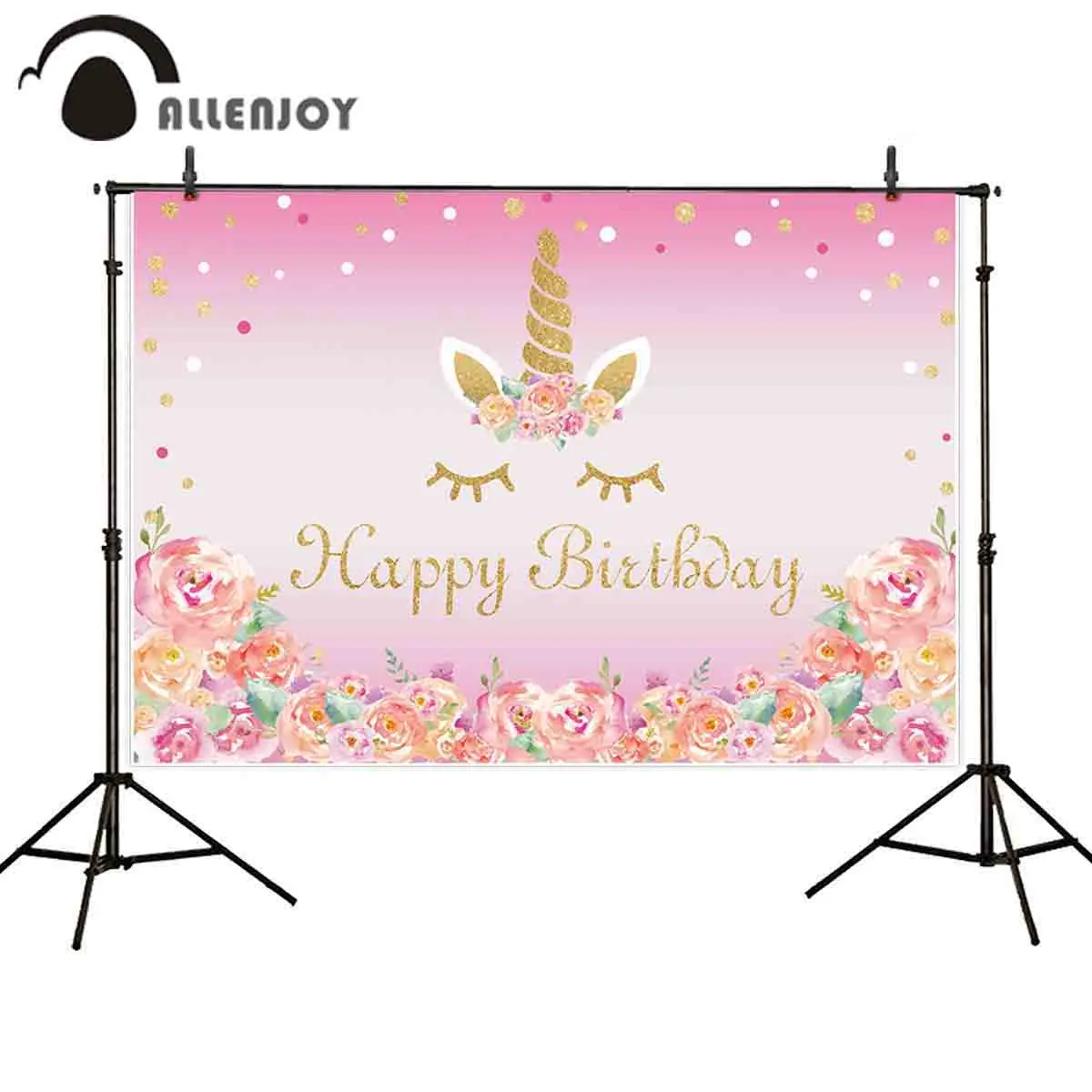 Allenjoy Birthday backdrop Unicorn pink flower photography background girl party decoration photophone photocall Children custom
Allenjoy Birthday backdrop Unicorn pink flower photography background girl party decoration photophone photocall Children custom