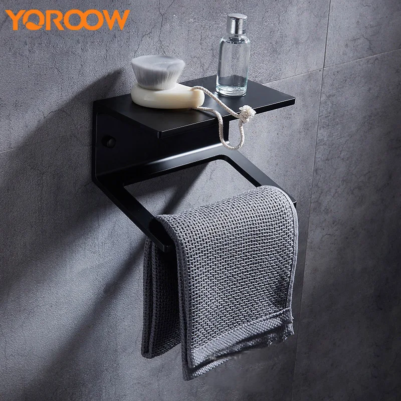 New Black Towel Ring Rack Bathroom Hanger Mobile Phone Shelf With Hooks Holder Suction Toilet Roll Clothes Wall Mounted ASL0003
New Black Towel Ring Rack Bathroom Hanger Mobile Phone Shelf With Hooks Holder Suction Toilet Roll Clothes Wall Mounted ASL0003