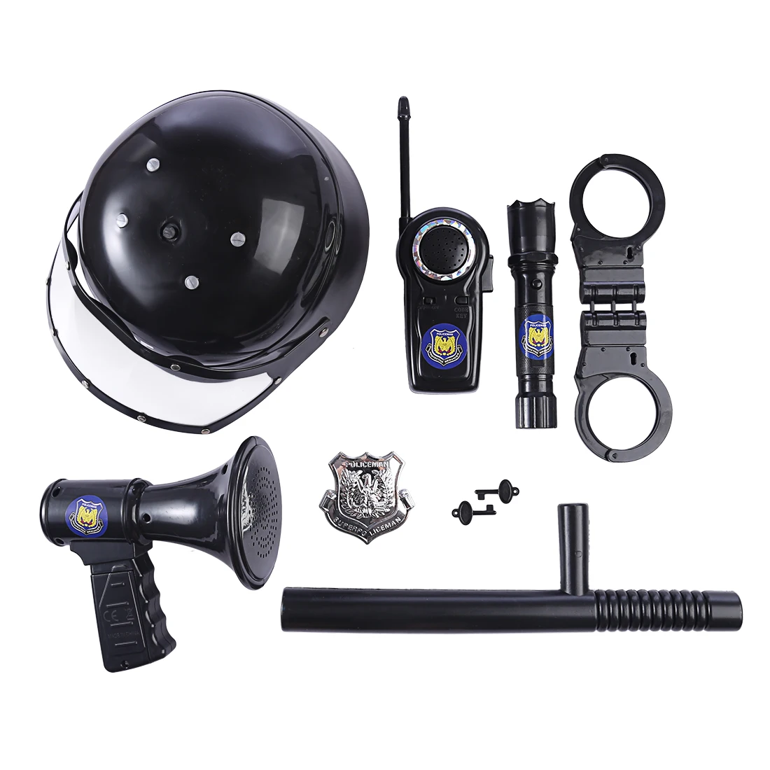 9Pcs Kids Toys Riot Police Hat Cosplay Kids Helmet Cop Handcuffs Walkie Talkie Badge Pretend Play House Toys for Children
9Pcs Kids Toys Riot Police Hat Cosplay Kids Helmet Cop Handcuffs Walkie Talkie Badge Pretend Play House Toys for Children