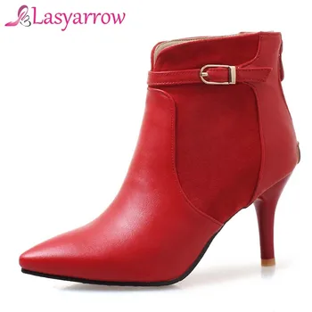 Lasyarrow Zipper Sexy Autumn Ankle Boots Women High Heels Short Plush Pointed Toe Fashion Motorcycle Boots Wedding Shoes Q222
Lasyarrow Zipper Sexy Autumn Ankle Boots Women High Heels Short Plush Pointed Toe Fashion Motorcycle Boots Wedding Shoes Q222