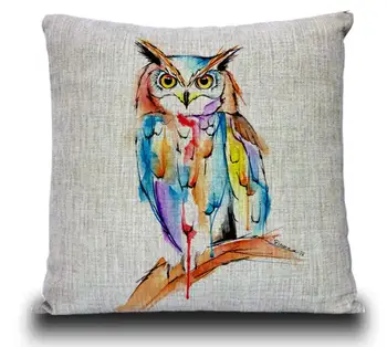 Creative Watercolor Owl pillow, Modern Retro Bird Pillow cushion ,Linen Pillow in Home decoration sofa cushions 
Creative Watercolor Owl pillow, Modern Retro Bird Pillow cushion ,Linen Pillow in Home decoration sofa cushions