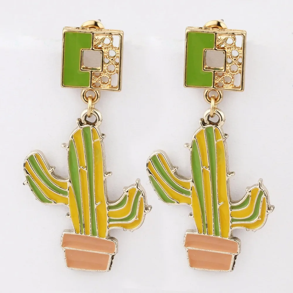 Bohemia brincos Gift Women Dangle Hanging Earrings Big Cactus Design Earrings Statement Stud Drop Jewelry Plant Accessories ER10
Bohemia brincos Gift Women Dangle Hanging Earrings Big Cactus Design Earrings Statement Stud Drop Jewelry Plant Accessories ER10