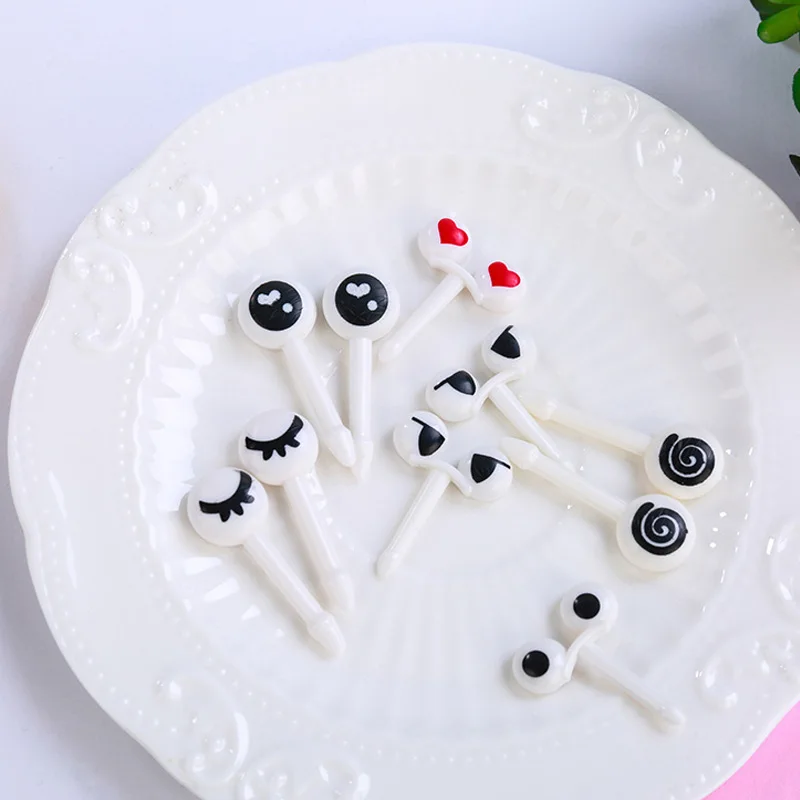 10Pcs Mini Home Party Accessory Cute Cartoon Food Fork Fruit Sticks Kitchen Gadgets Eyes Kawaii Emoji Eco-friendly Plastic
10Pcs Mini Home Party Accessory Cute Cartoon Food Fork Fruit Sticks Kitchen Gadgets Eyes Kawaii Emoji Eco-friendly Plastic