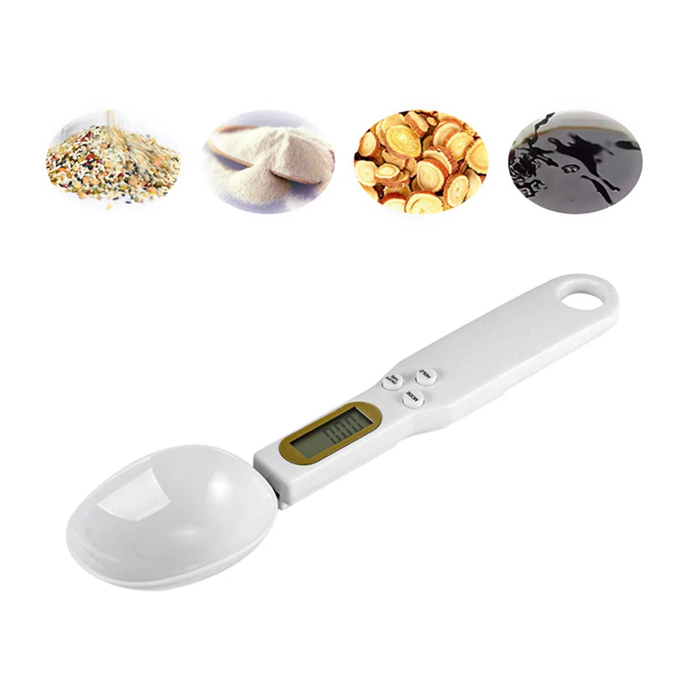 White LCD Digital Kitchen Scales Spoons Measure for Cooking Electronic Weight Food Kitchen Scales Gadgets
White LCD Digital Kitchen Scales Spoons Measure for Cooking Electronic Weight Food Kitchen Scales Gadgets