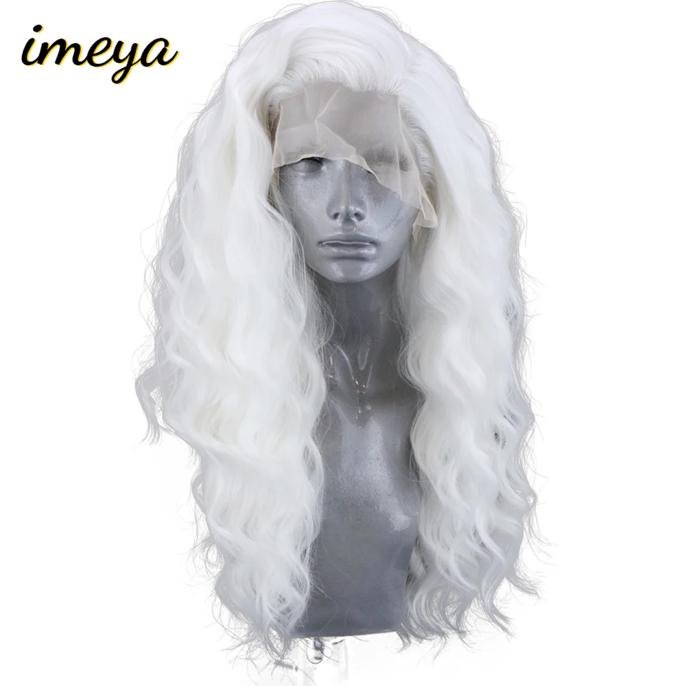 Imeya 150% Density 22 Inch White Color Loose Wave Wig Heat Resistant Hair Synthetic Lace Front Wigs For Women With Natural Part
Imeya 150% Density 22 Inch White Color Loose Wave Wig Heat Resistant Hair Synthetic Lace Front Wigs For Women With Natural Part