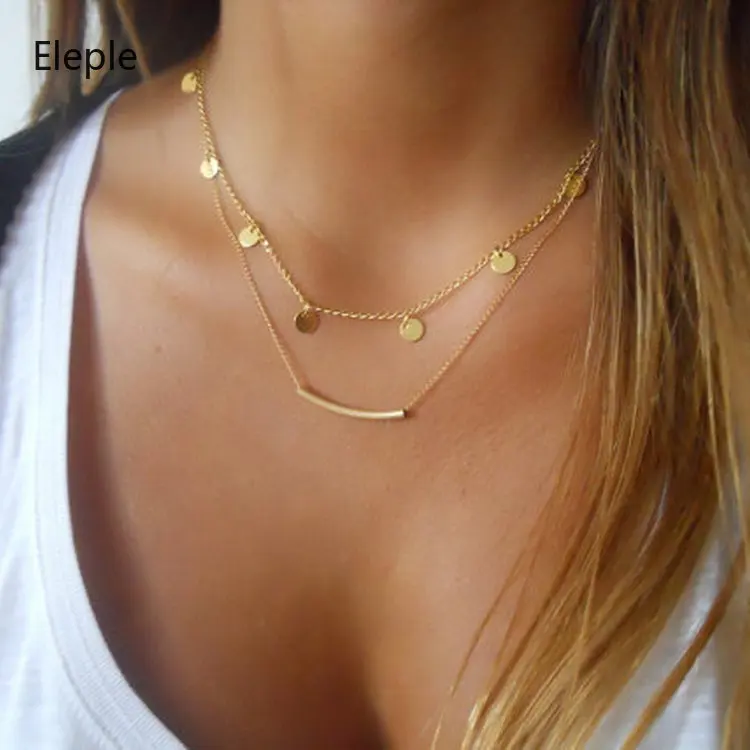 Eleple Women Fashion Multi-layer Necklace European and American Simple Jewelry Necklaces Manufacturers A6039
Eleple Women Fashion Multi-layer Necklace European and American Simple Jewelry Necklaces Manufacturers A6039