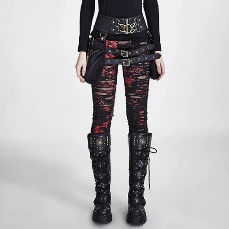 PUNK RAVE Women Pants Gothic Mesh Hole Leggings Fashions Stitching with Elastic Waist Outwear Streetwear Leggings for Women
PUNK RAVE Women Pants Gothic Mesh Hole Leggings Fashions Stitching with Elastic Waist Outwear Streetwear Leggings for Women