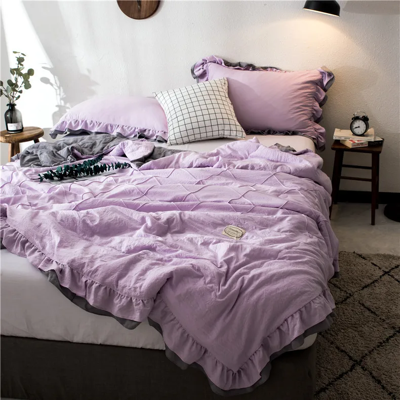 Ruffles Summer Bedspread solid Printed Quilts Duvets for Adult Thin Air-conditioned Comforter colcha Pillowcase For Bed dropship
Ruffles Summer Bedspread solid Printed Quilts Duvets for Adult Thin Air-conditioned Comforter colcha Pillowcase For Bed dropship