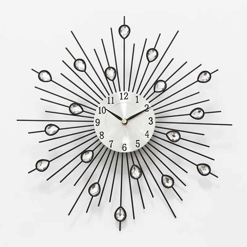 Nordic Creative Simple Clock Metal Wire Rhinestone Wall Clock Modern Design Living Room Study Mute Decorative Quartz Clock
Nordic Creative Simple Clock Metal Wire Rhinestone Wall Clock Modern Design Living Room Study Mute Decorative Quartz Clock