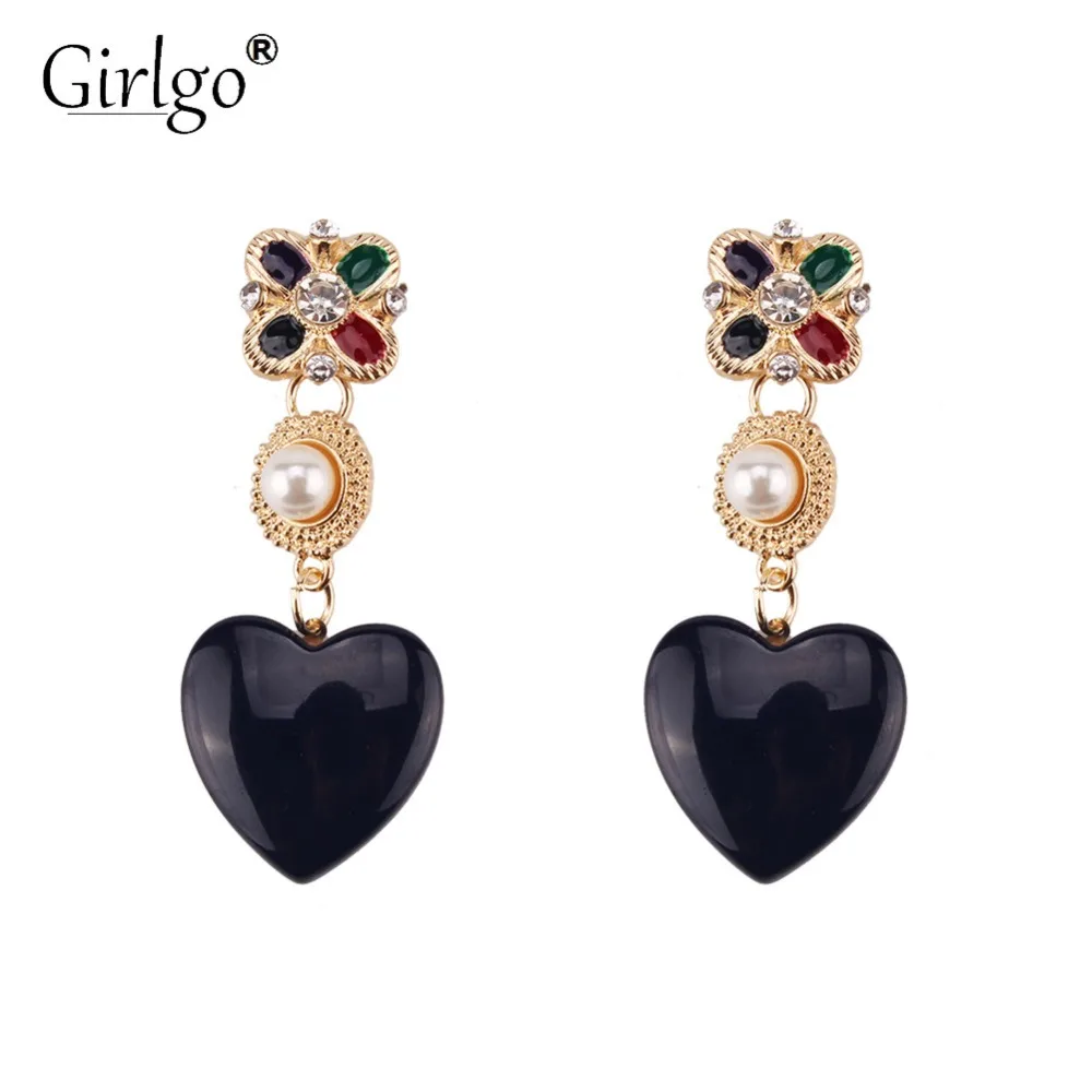 Girlgo Za Love Heart Dangle Drop Earrings For Women Colorful Crystal Statement Earrings Luxury Simulated Pearl Ear Jewelry Gifts
Girlgo Za Love Heart Dangle Drop Earrings For Women Colorful Crystal Statement Earrings Luxury Simulated Pearl Ear Jewelry Gifts