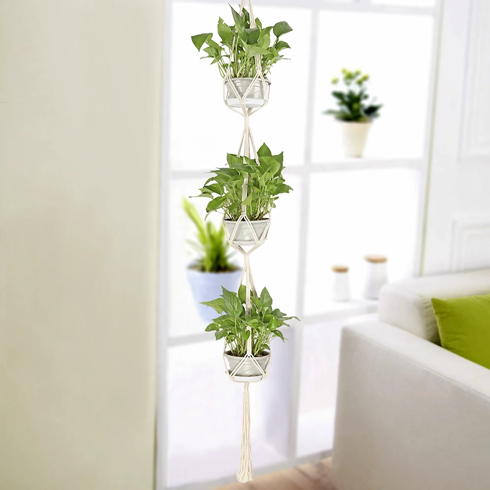 Macrame Plant Hanger Hook Pot Holder Handmade 100% Cotton Rope Mesh Cord Plant Hanging Basket Balcony Gardening Pot 1pc
Macrame Plant Hanger Hook Pot Holder Handmade 100% Cotton Rope Mesh Cord Plant Hanging Basket Balcony Gardening Pot 1pc