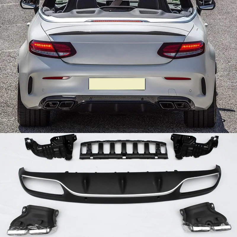 C63-S Style ABS Bumper Diffuser Lip Spoiler add tail pipe Fit For BENZ W205 C180 C200 C220 C300 Sport
C63-S Style ABS Bumper Diffuser Lip Spoiler add tail pipe Fit For BENZ W205 C180 C200 C220 C300 Sport