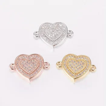 PandaHall 5pc 12.5x17x2mm Brass Metal Micro Pave Cubic Zirconia CZ Connectors Links Heart for Valentine Mother's Day Jewelry DIY
PandaHall 5pc 12.5x17x2mm Brass Metal Micro Pave Cubic Zirconia CZ Connectors Links Heart for Valentine Mother's Day Jewelry DIY