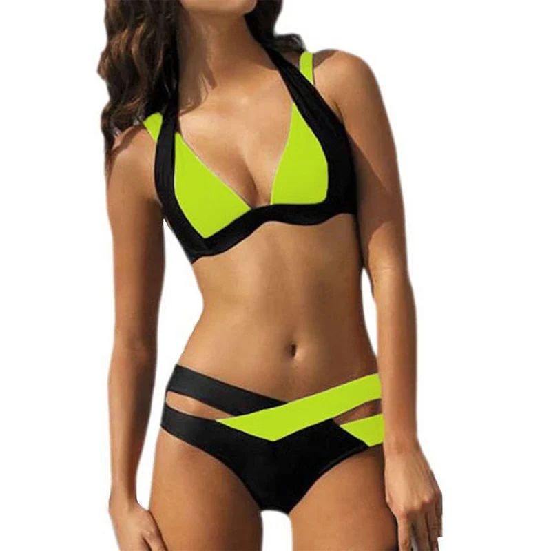 Tonichella Woman Vogue Split Color Bikini Set Female Summer Beach Swimsuit Sexy Cross Bikini Beachwear Bathing Suit De SCL084
Tonichella Woman Vogue Split Color Bikini Set Female Summer Beach Swimsuit Sexy Cross Bikini Beachwear Bathing Suit De SCL084