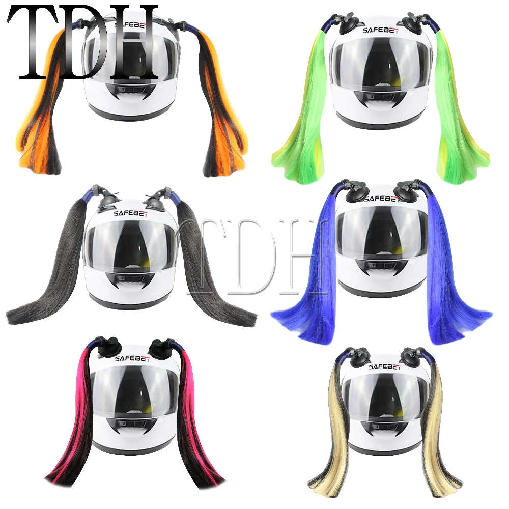 Motorcycle Biker Street Helmet Pigtails Colorful Ponytail Hair Feather Decoration Works On Any Motorcycle or Other Helmet
Motorcycle Biker Street Helmet Pigtails Colorful Ponytail Hair Feather Decoration Works On Any Motorcycle or Other Helmet