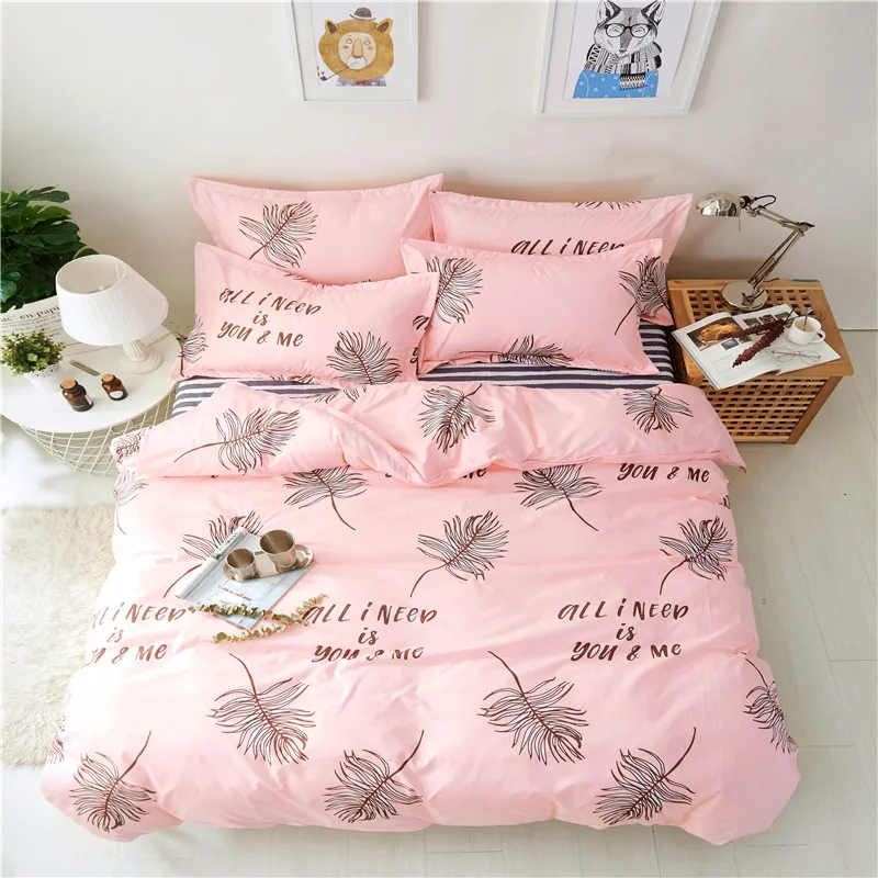 Leaf Pattern Bedding Set Queen Size Polyester Fabric Bed Linen 4pcs/Set Duvet Cover Set Bed Sheet Pillowcase AB Side 2019 Bed
Leaf Pattern Bedding Set Queen Size Polyester Fabric Bed Linen 4pcs/Set Duvet Cover Set Bed Sheet Pillowcase AB Side 2019 Bed