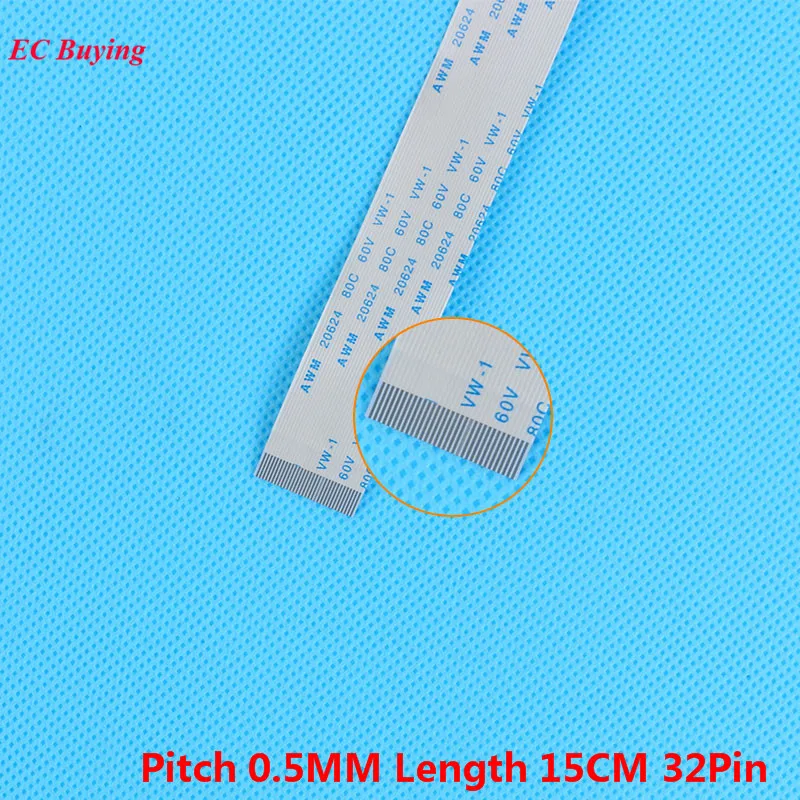5Pcs FFC 150mm Length 32 Pin Ribbon Cable 32Pin Flat Cable Reverse Direction 0.5mm Pitch 15cm Length Opposite 32Pins For TTL
5Pcs FFC 150mm Length 32 Pin Ribbon Cable 32Pin Flat Cable Reverse Direction 0.5mm Pitch 15cm Length Opposite 32Pins For TTL