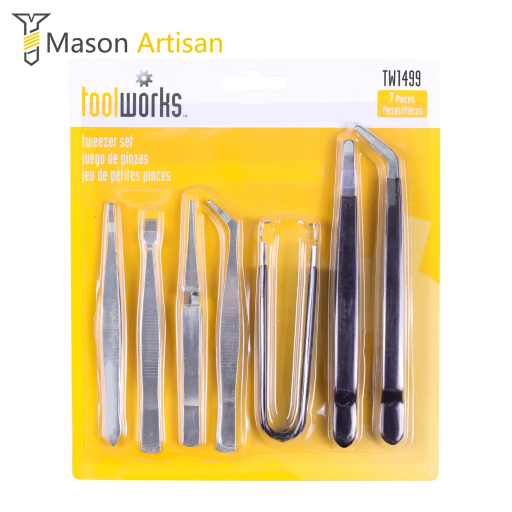 7Pcs Multifunctional Tweezers Set Anti-static Tweezers for Electronics Forceps Soldering Tools Repairing Tools Hand Tool Set
7Pcs Multifunctional Tweezers Set Anti-static Tweezers for Electronics Forceps Soldering Tools Repairing Tools Hand Tool Set
