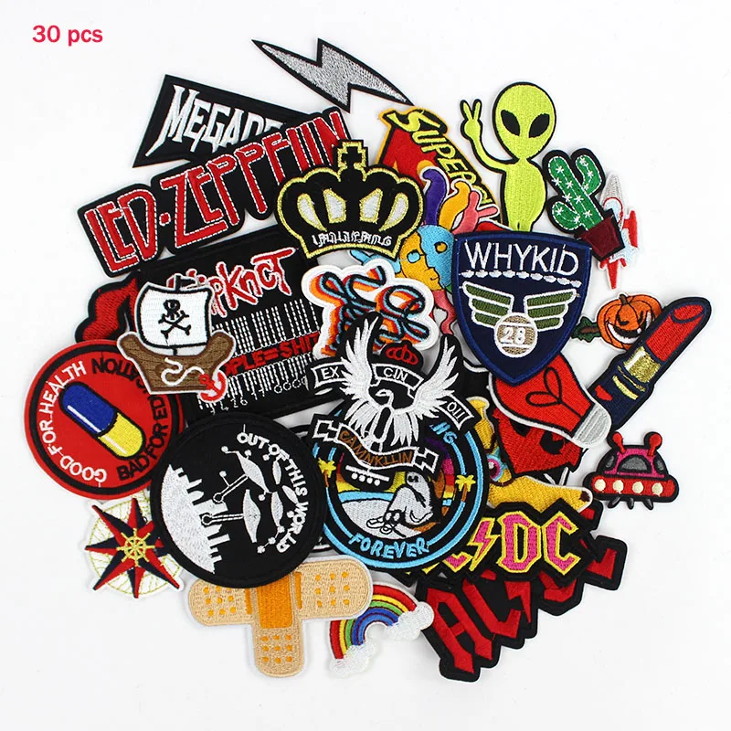 30pcs /lot fashion hot clothing patches Embroidery Badges iron on Fabric Transfers Applique Stickers For Clothes Jeans
30pcs /lot fashion hot clothing patches Embroidery Badges iron on Fabric Transfers Applique Stickers For Clothes Jeans