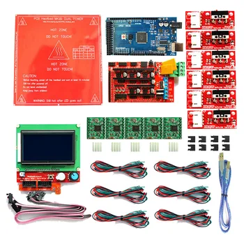 Reprap Ramps 1.4 Kit with Mega 2560 r3 + Heatbed MK2B + 12864 LCD Controller +5pcs A4988 +6pcs Mechanical Switch for 3D Printer
Reprap Ramps 1.4 Kit with Mega 2560 r3 + Heatbed MK2B + 12864 LCD Controller +5pcs A4988 +6pcs Mechanical Switch for 3D Printer