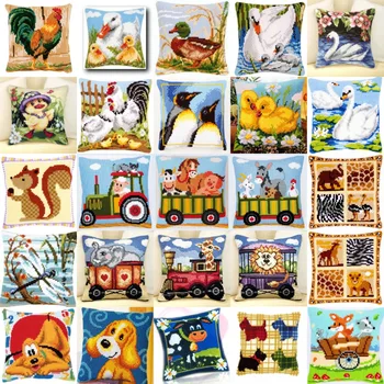 DIY Needlework Kit Unfinished Acrylic Yarn Embroidery Pillow Tapestry Canvas Cushion Front Cross Stitch Pillowcase 25PCS style 
DIY Needlework Kit Unfinished Acrylic Yarn Embroidery Pillow Tapestry Canvas Cushion Front Cross Stitch Pillowcase 25PCS style