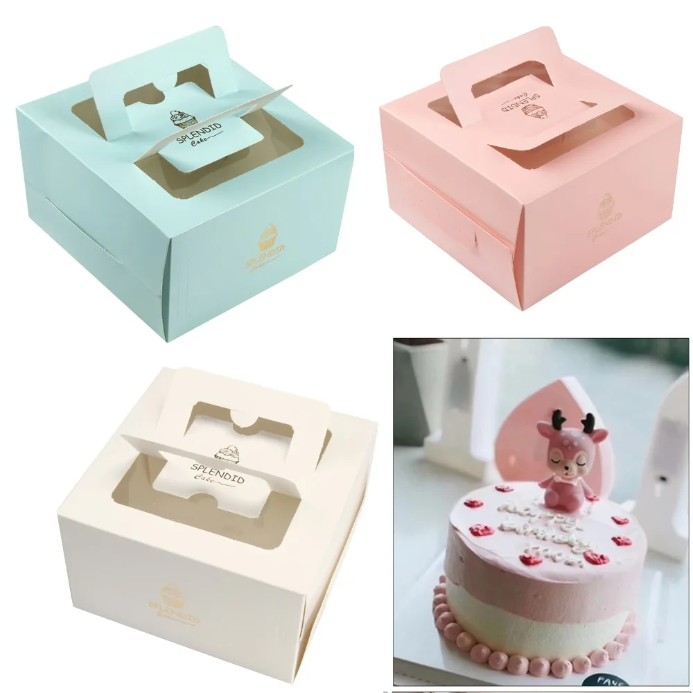 20pcs 4 inch cake box with window handle Kraft paper cheese cake box kids Birthday wedding home Party Circus soldier supply
20pcs 4 inch cake box with window handle Kraft paper cheese cake box kids Birthday wedding home Party Circus soldier supply