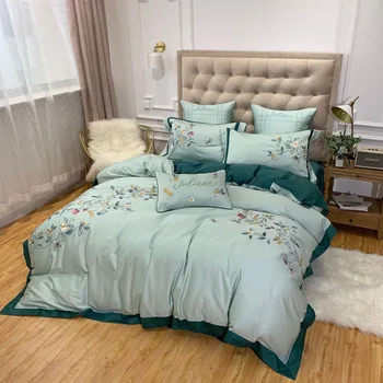 Luxury Egyptian cotton Embroidered Bedding sets Queen King Pastoral Duvet cover Bed sheet set Pillowcases 4/6pcs
Luxury Egyptian cotton Embroidered Bedding sets Queen King Pastoral Duvet cover Bed sheet set Pillowcases 4/6pcs